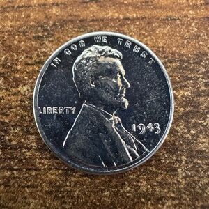 1943 Steel Penny Coin Super Rare in Uncirculated Condition!